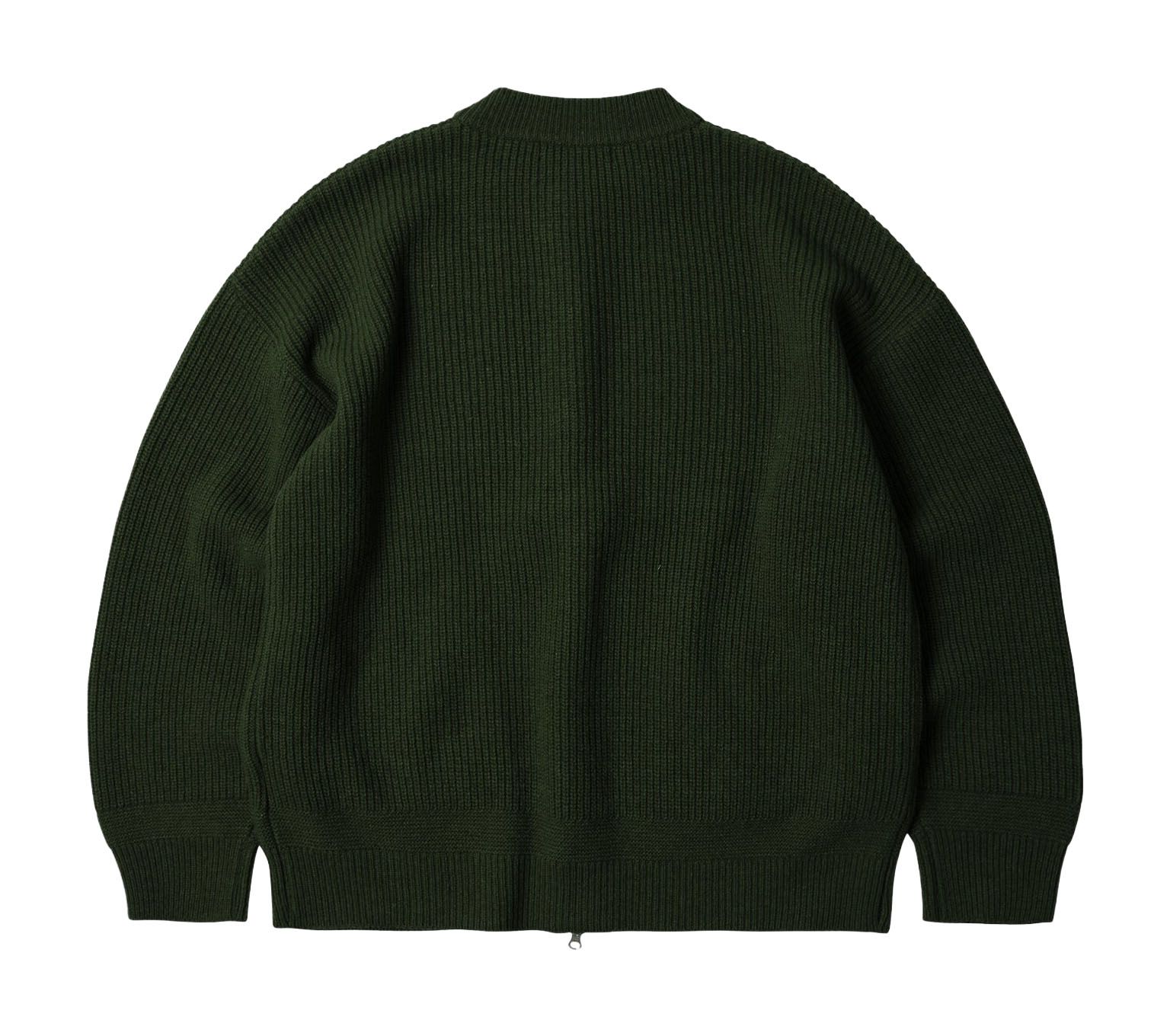 Image #1 of Wool Deck ZipUp Cardigan Forest Green
