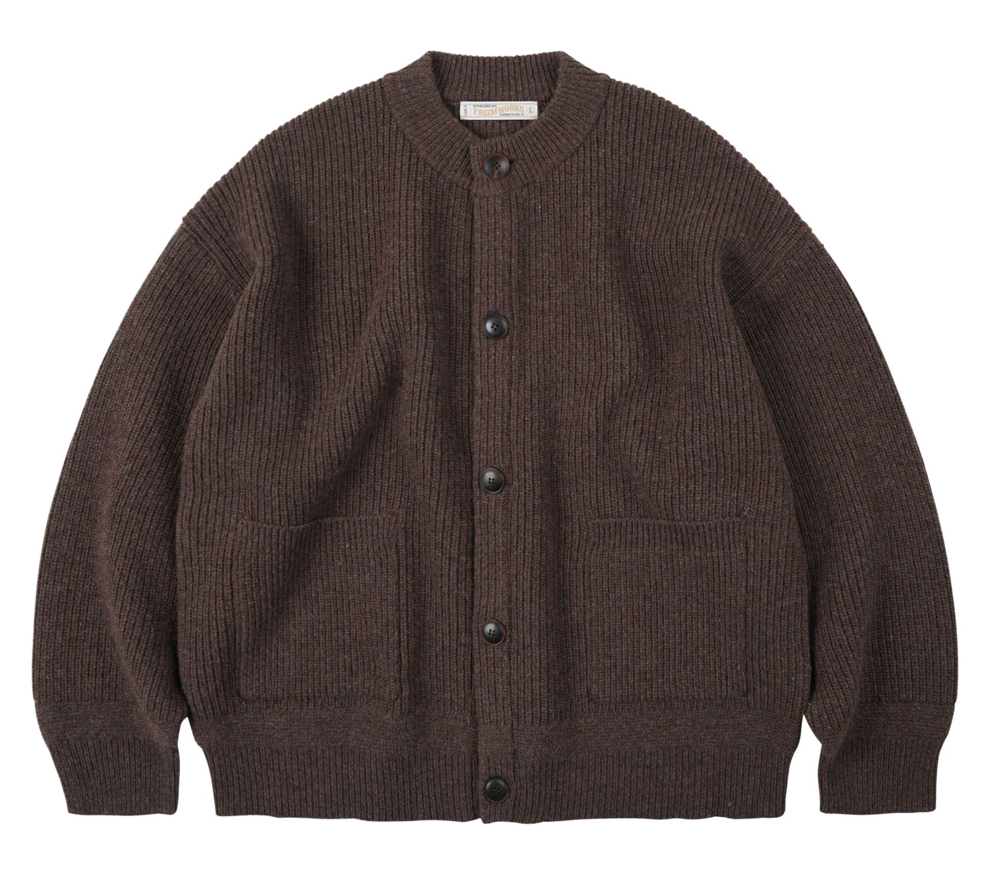 Image #0 of HEAVY WOOL ROUND CARDIGAN CHOCO BROWN