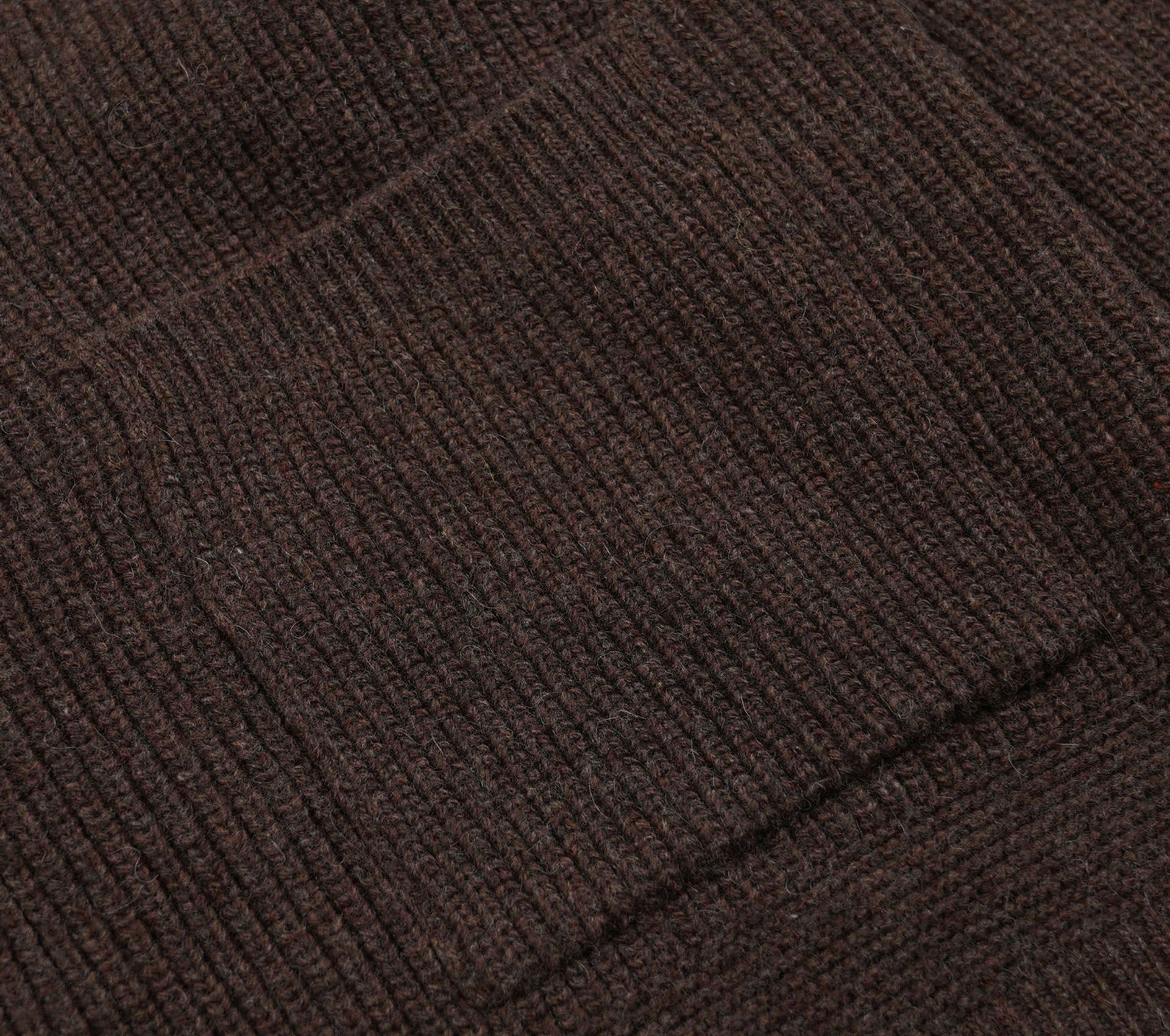 Image #3 of Heavy Wool Round Cardigan Choco Brown