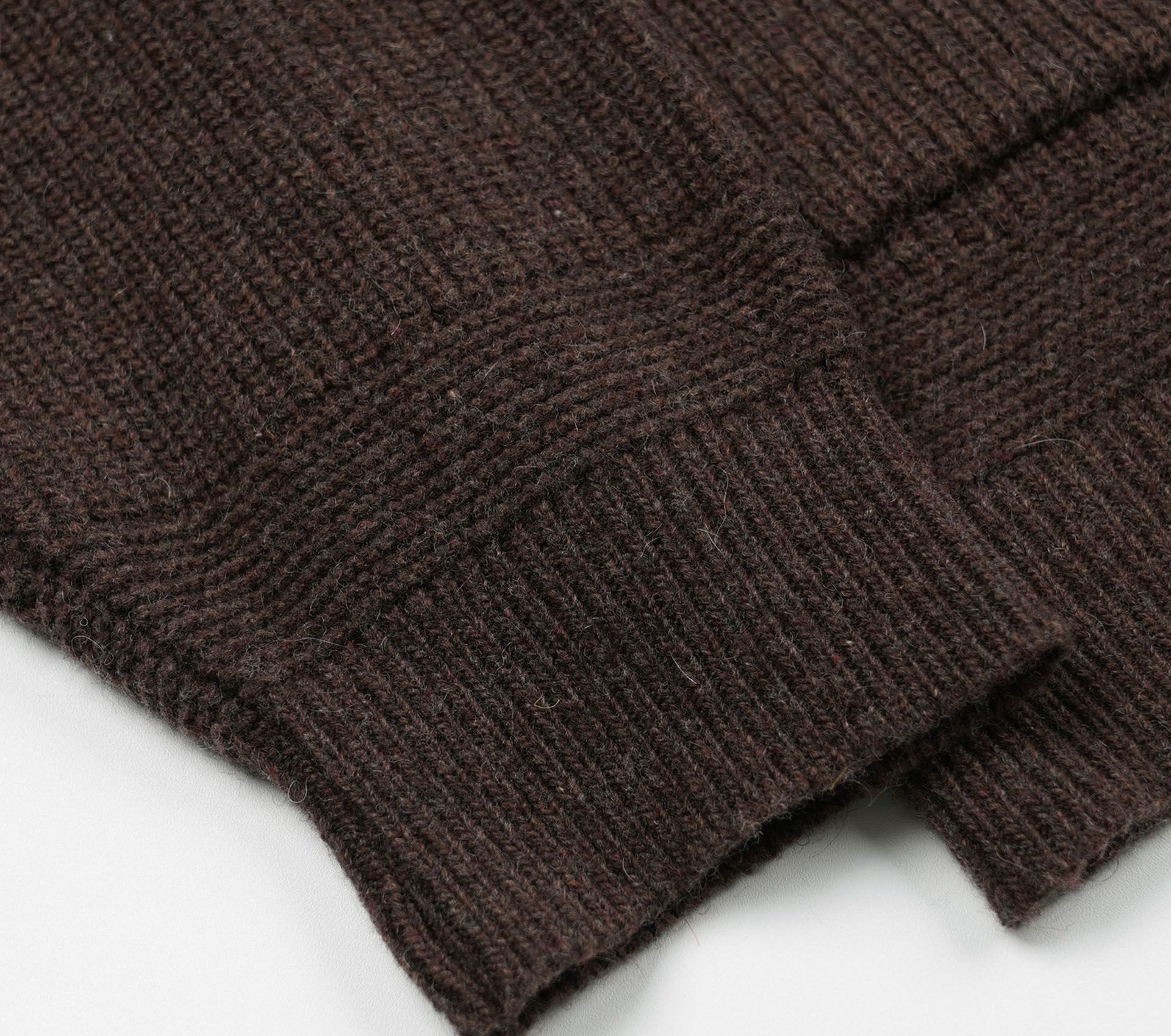 Image #4 of Heavy Wool Round Cardigan Choco Brown