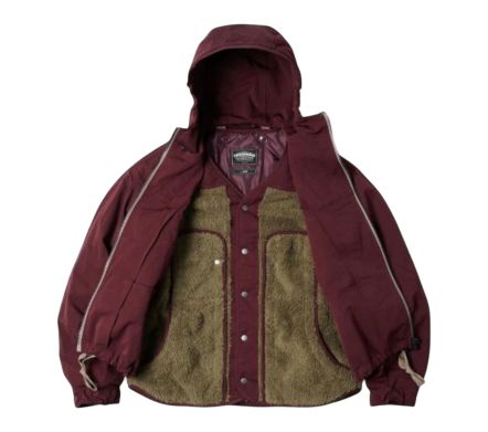 Smock Hooded Parka Burgundy