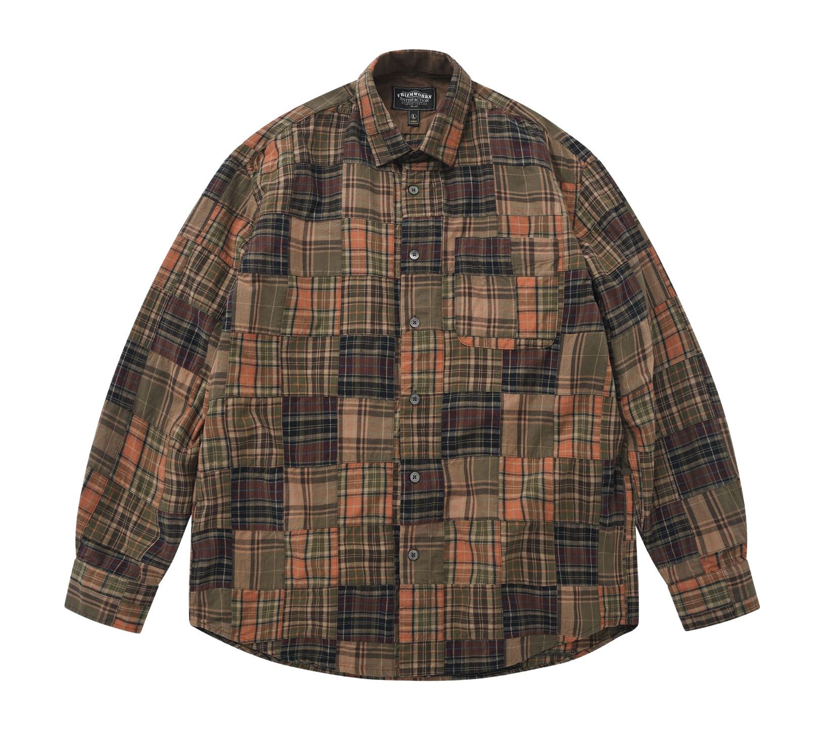 Image #0 of Madras Patchwork Relaxed Shirt Brownie