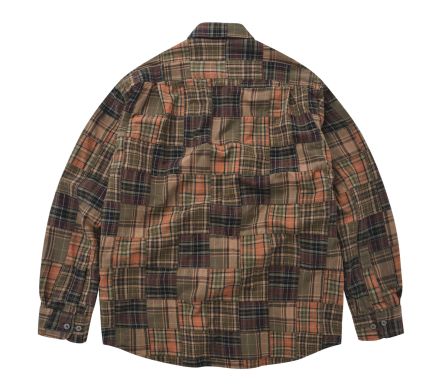 Madras Patchwork Relaxed Shirt Brownie