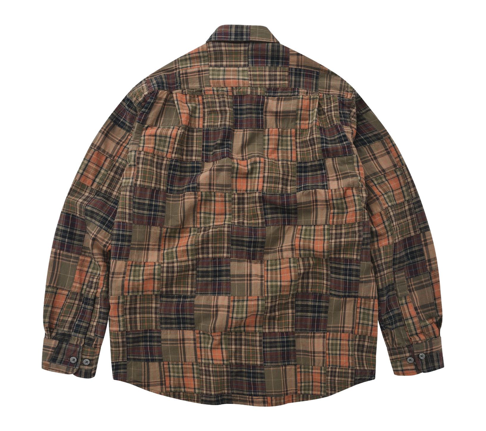 Image #1 of Madras Patchwork Relaxed Shirt Brownie