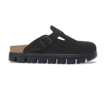 Boston Chunky Suede Leather Black