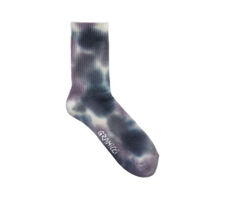 TIE DYE CREW SOCKS PURPLE