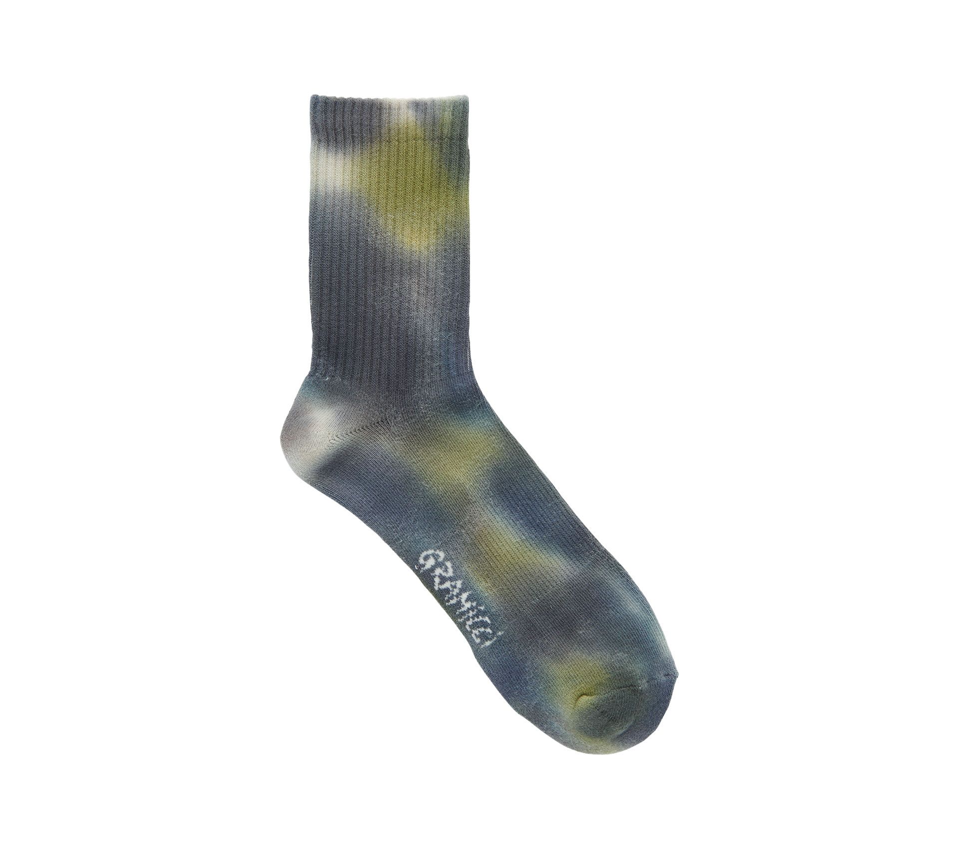 Image #0 of TIE DYE CREW SOCKS GREEN