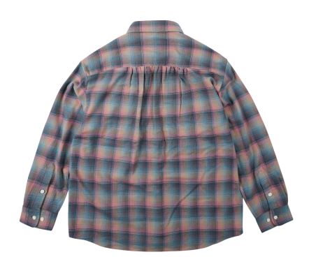 FLANNEL CHECK WORK SHIRT EMERALD PINK