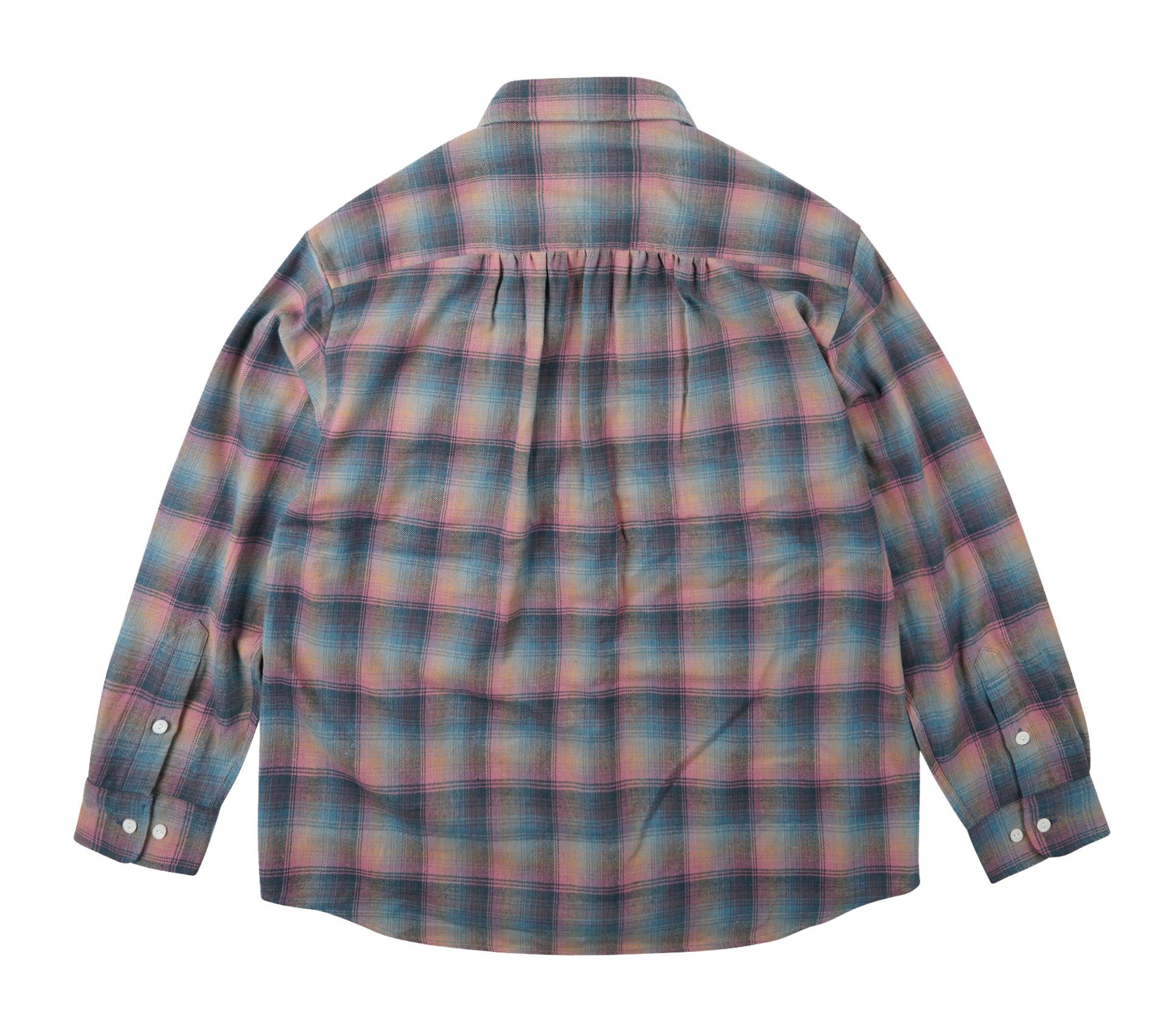 Image #1 of Flannel Check Work Shirt Emerald Pink