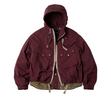 Smock Hooded Parka Burgundy