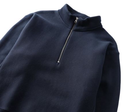 Super Weight Quarter Zip Navy Blue
