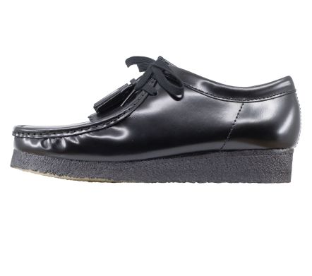 WALLABEE BLACK HI SHINE