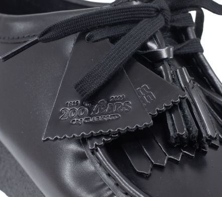 WALLABEE BLACK HI SHINE