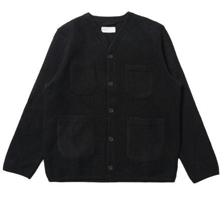 CARDIGAN WOOL FLEECE BLACK