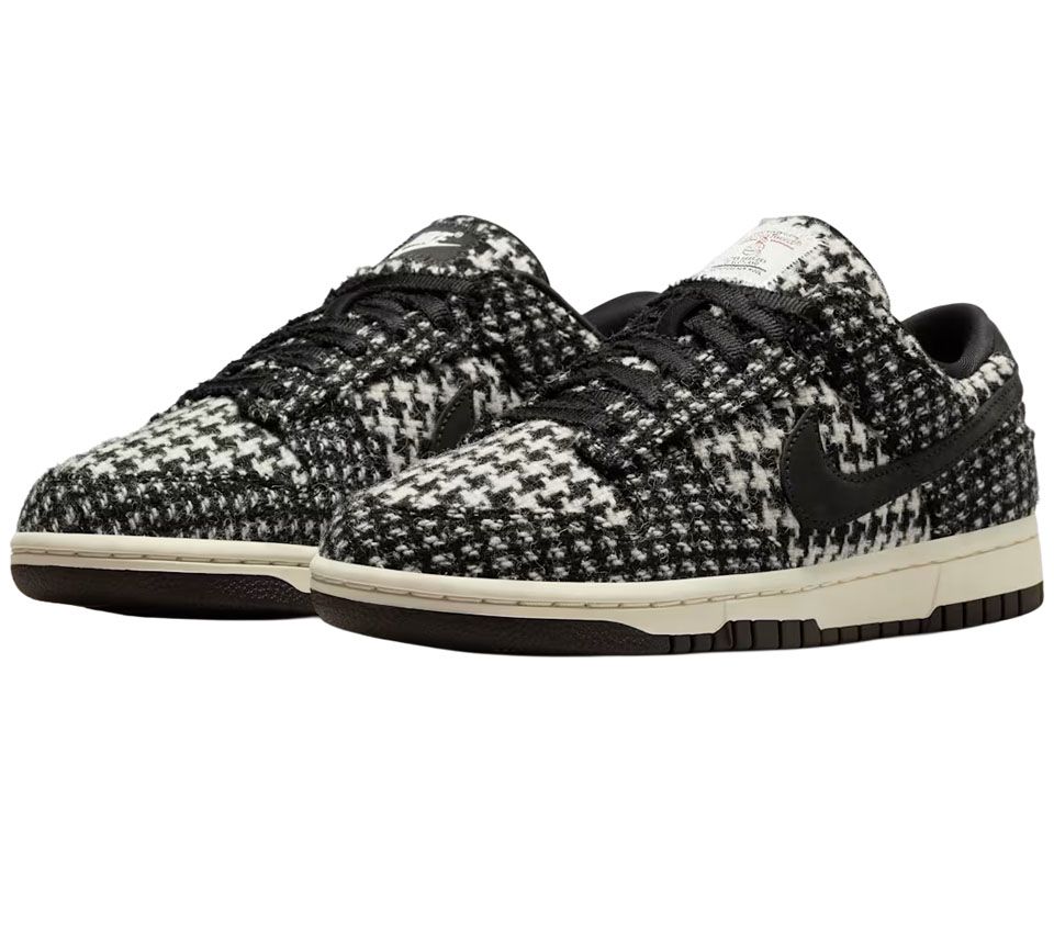 Image #0 of Dunk Low x Harris Tweed "White / Black"