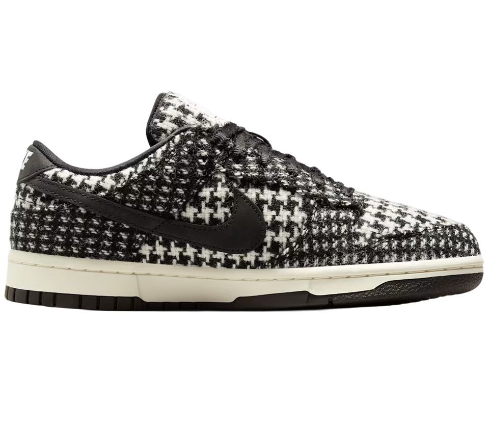 Image #2 of Dunk Low x Harris Tweed "White / Black"