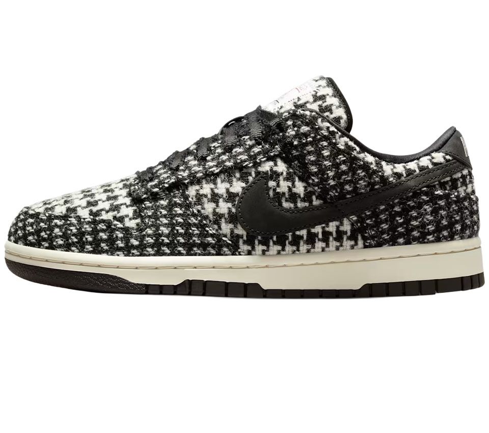 Image #4 of Dunk Low x Harris Tweed "White / Black"