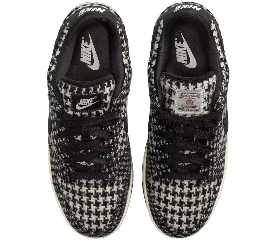 Image #5 of Dunk Low x Harris Tweed "White / Black"