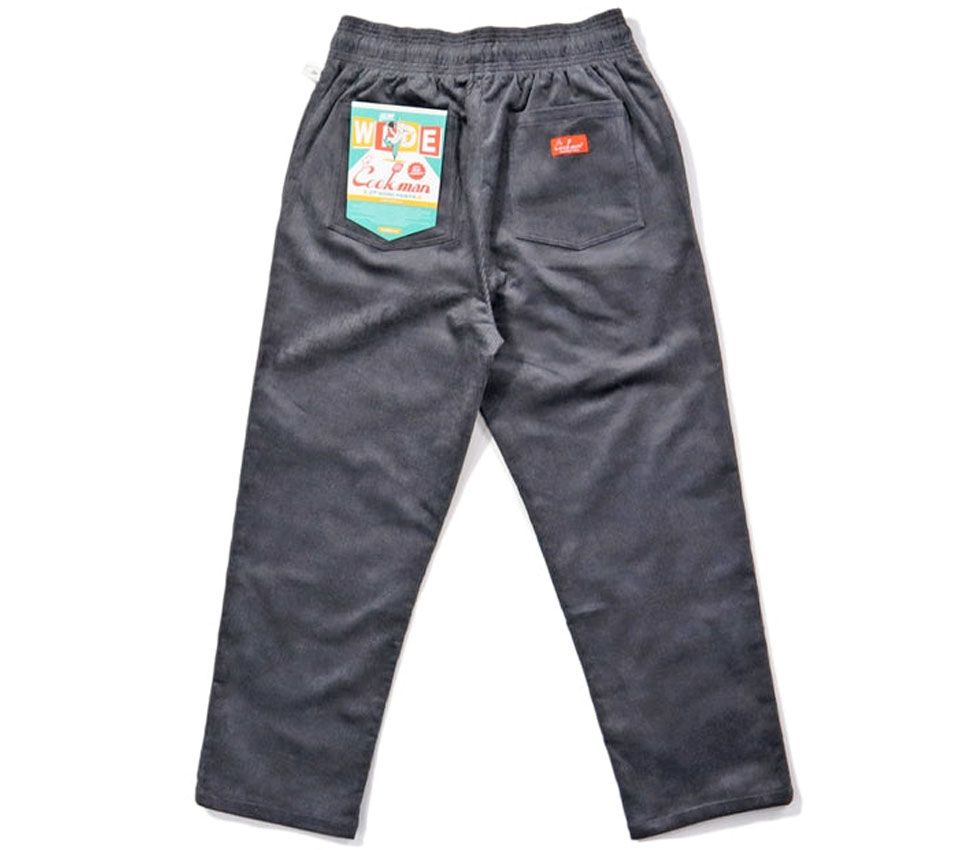 Image #2 of Semi-Wide Pants Corduroy Charcoal