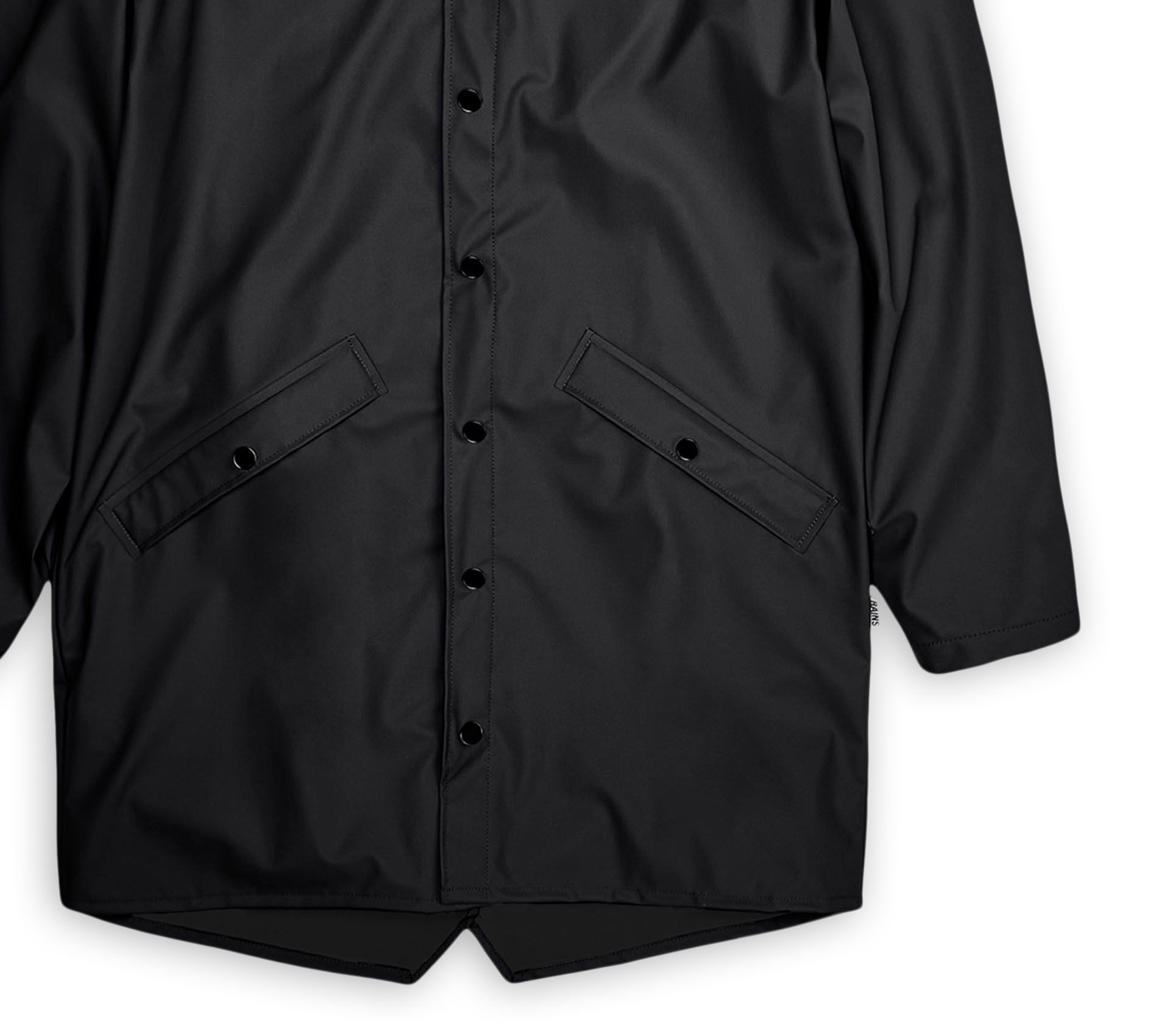Image #1 of Rains Long Jacket Black