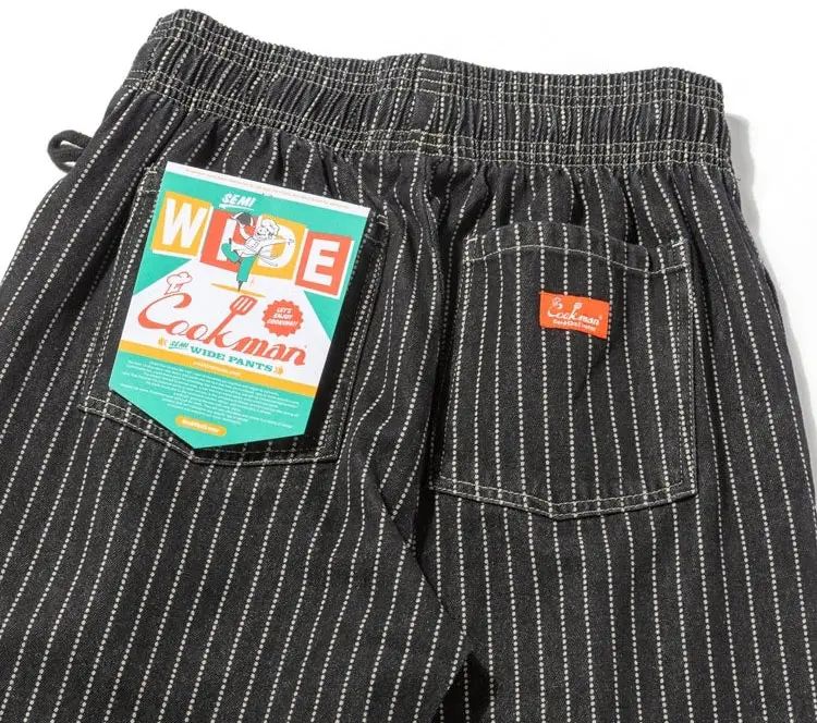 Image #5 of Chef Pants Semi-Wide Wabash Denim Black
