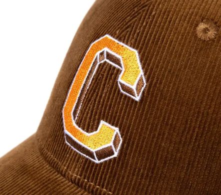 Curve Brim Cap Corduroy Brown