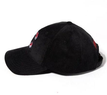 Curve Brim Cap Corduroy Black