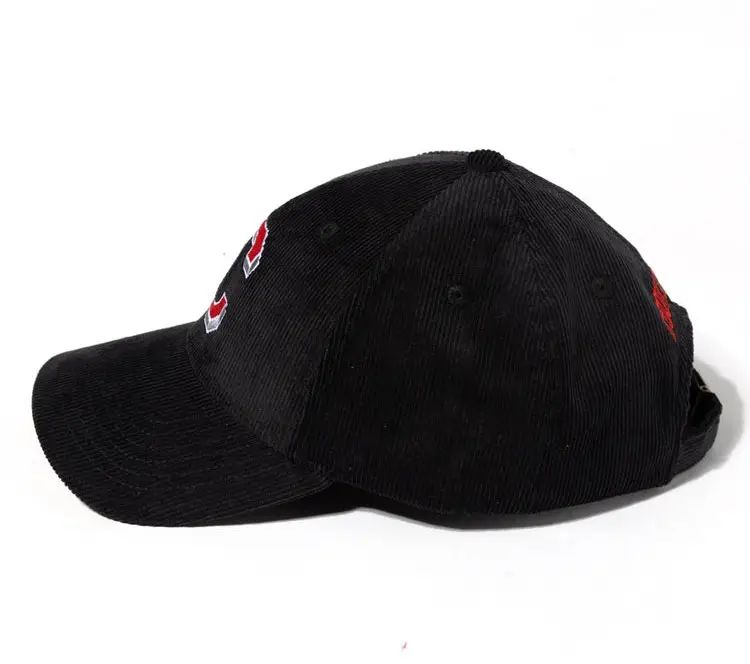 Image #1 of Curve Brim Cap Corduroy Black