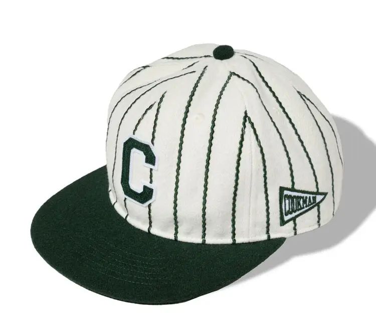 Image #1 of Flat Brim Snapback Green Stripe