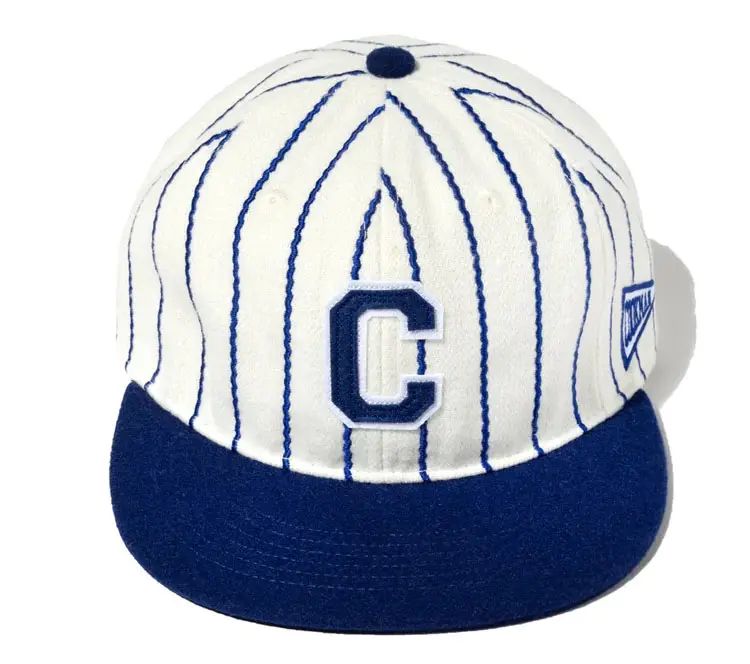 Image #0 of Flat Brim Snapback Navy Stripe