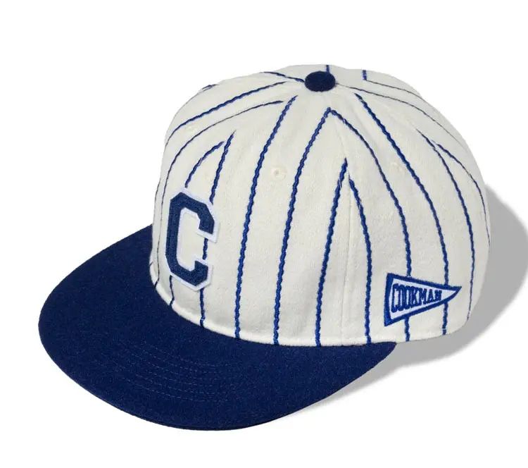 Image #2 of Flat Brim Snapback Navy Stripe