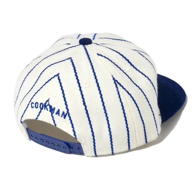 Image #3 of Flat Brim Snapback Navy Stripe