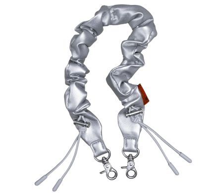 Bungee Wrist Strap Chrome Synthetic Leather