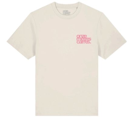 Pink Heart Flower Tee Off White