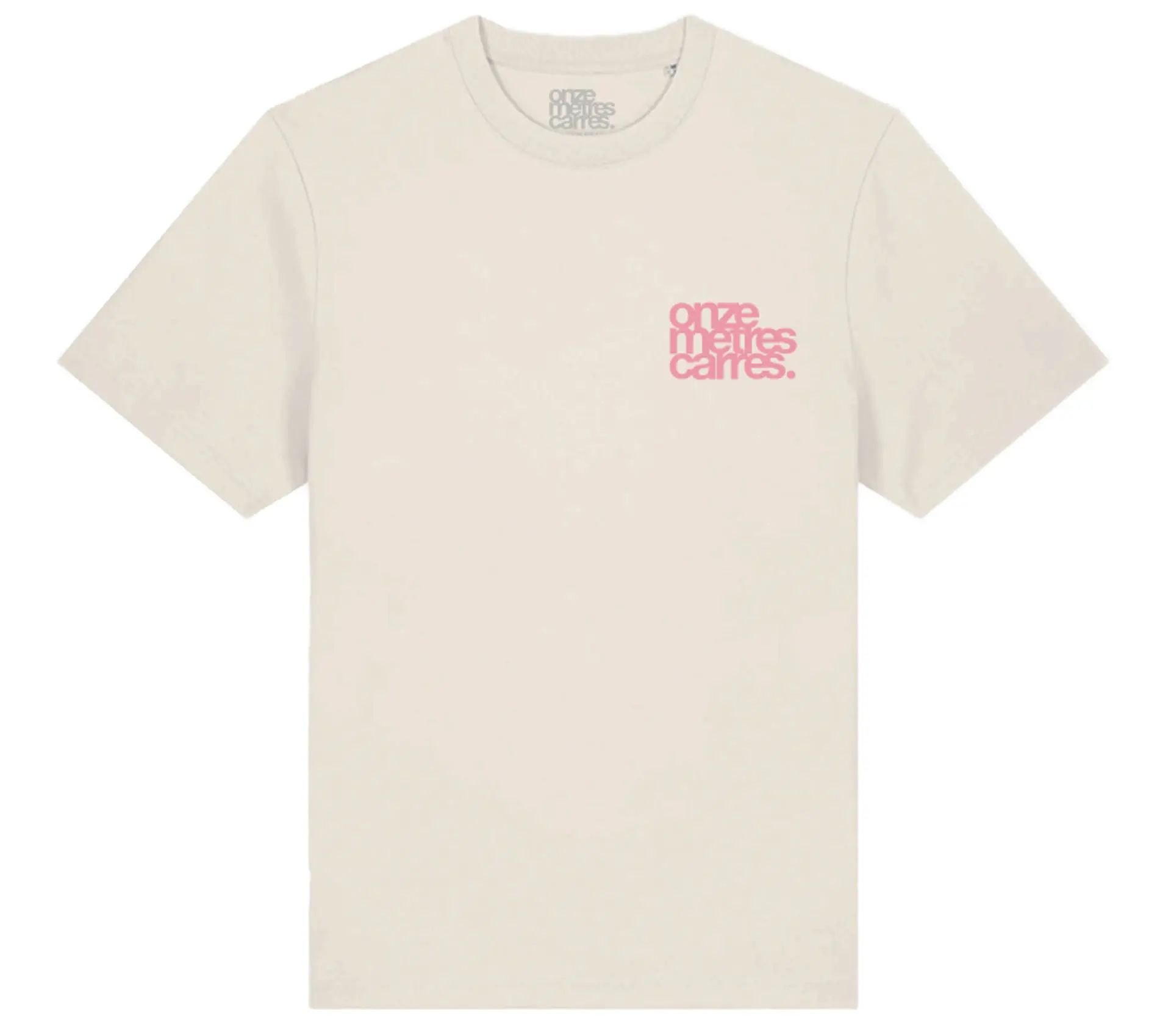 Image #0 of Pink Heart Flower Tee Off White