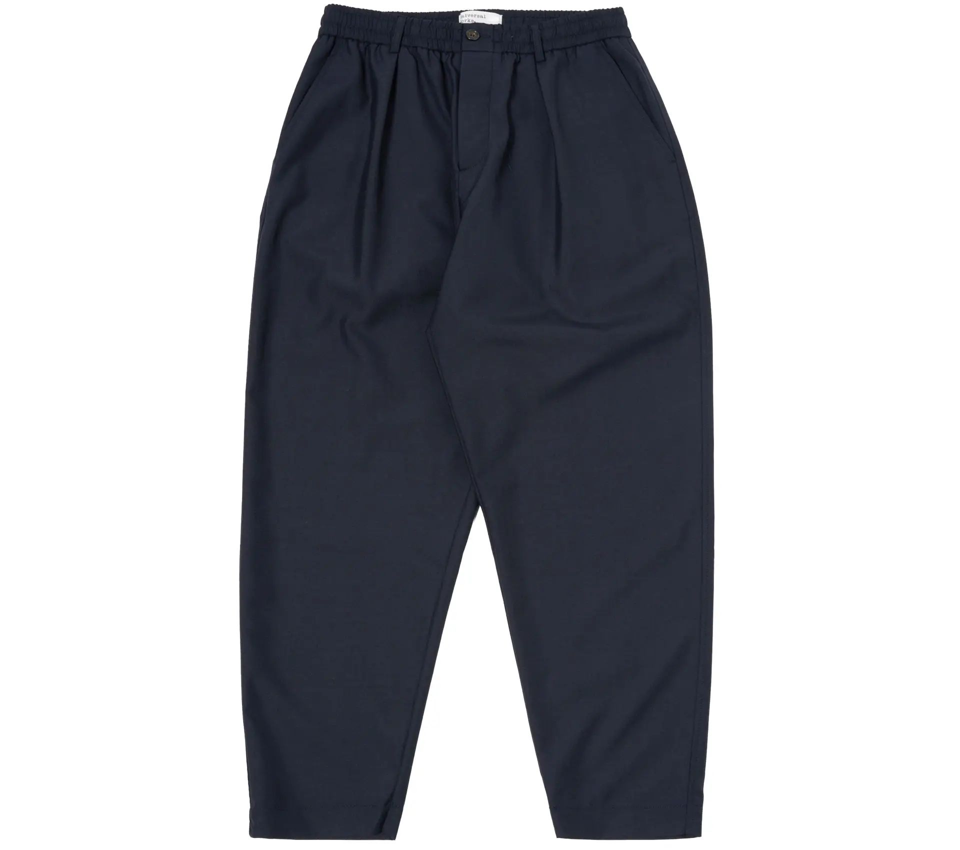 Image #0 of Pleated Track Pant Tropical Suiting Navy