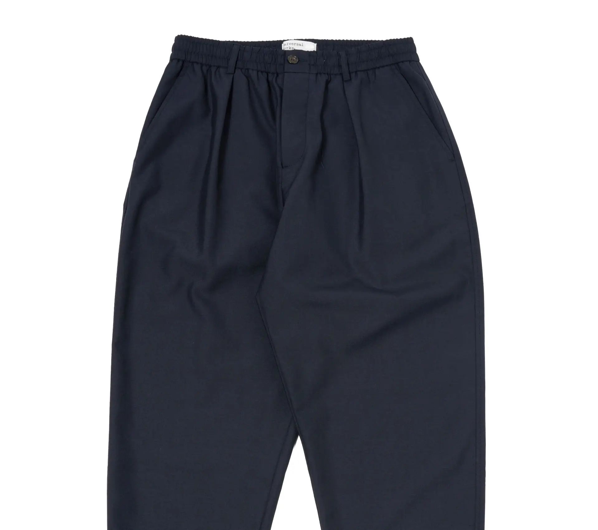 Image #1 of Pleated Track Pant Tropical Suiting Navy