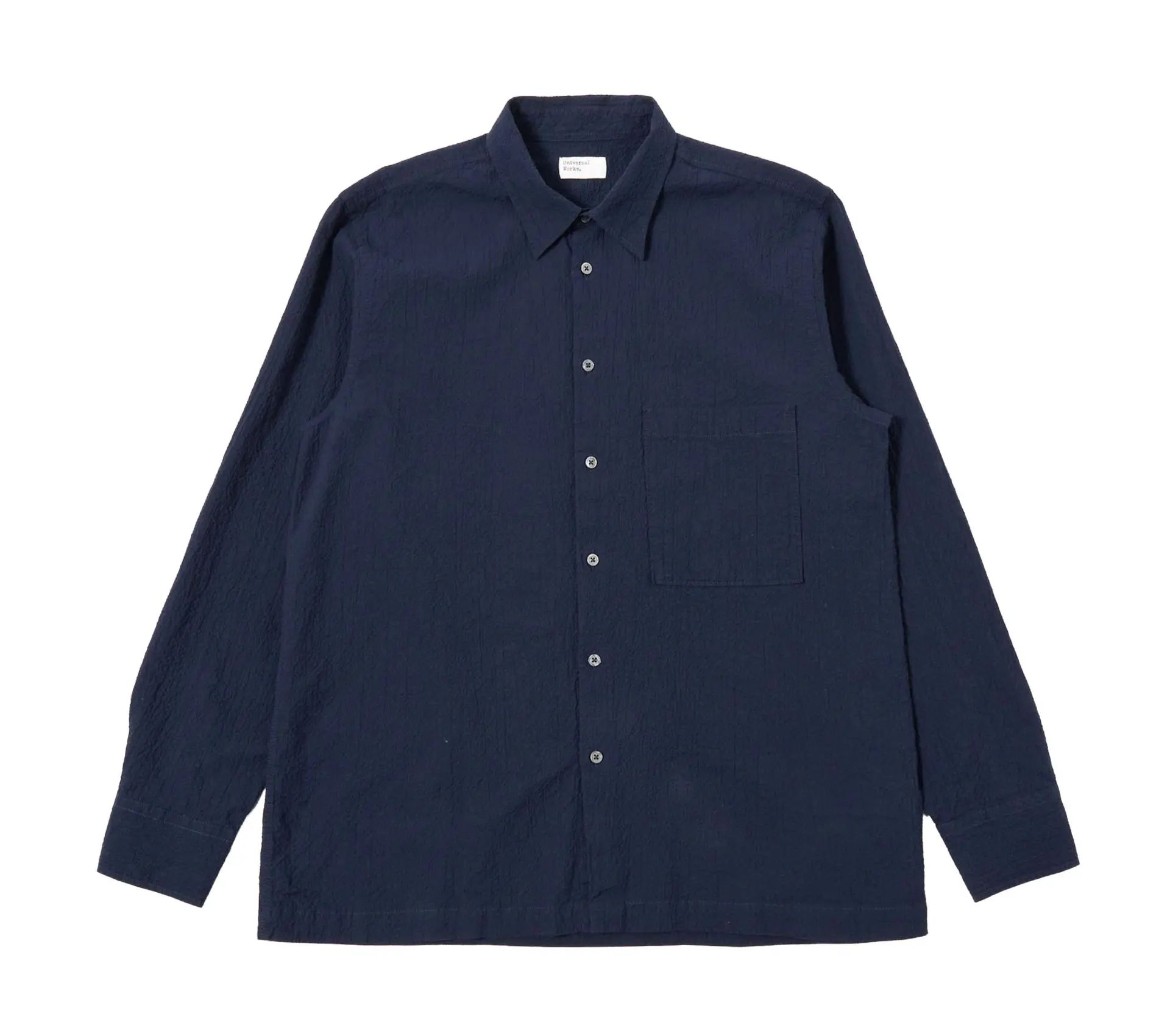 Image #0 of Lucky Shirt Seersucker Shirting Navy