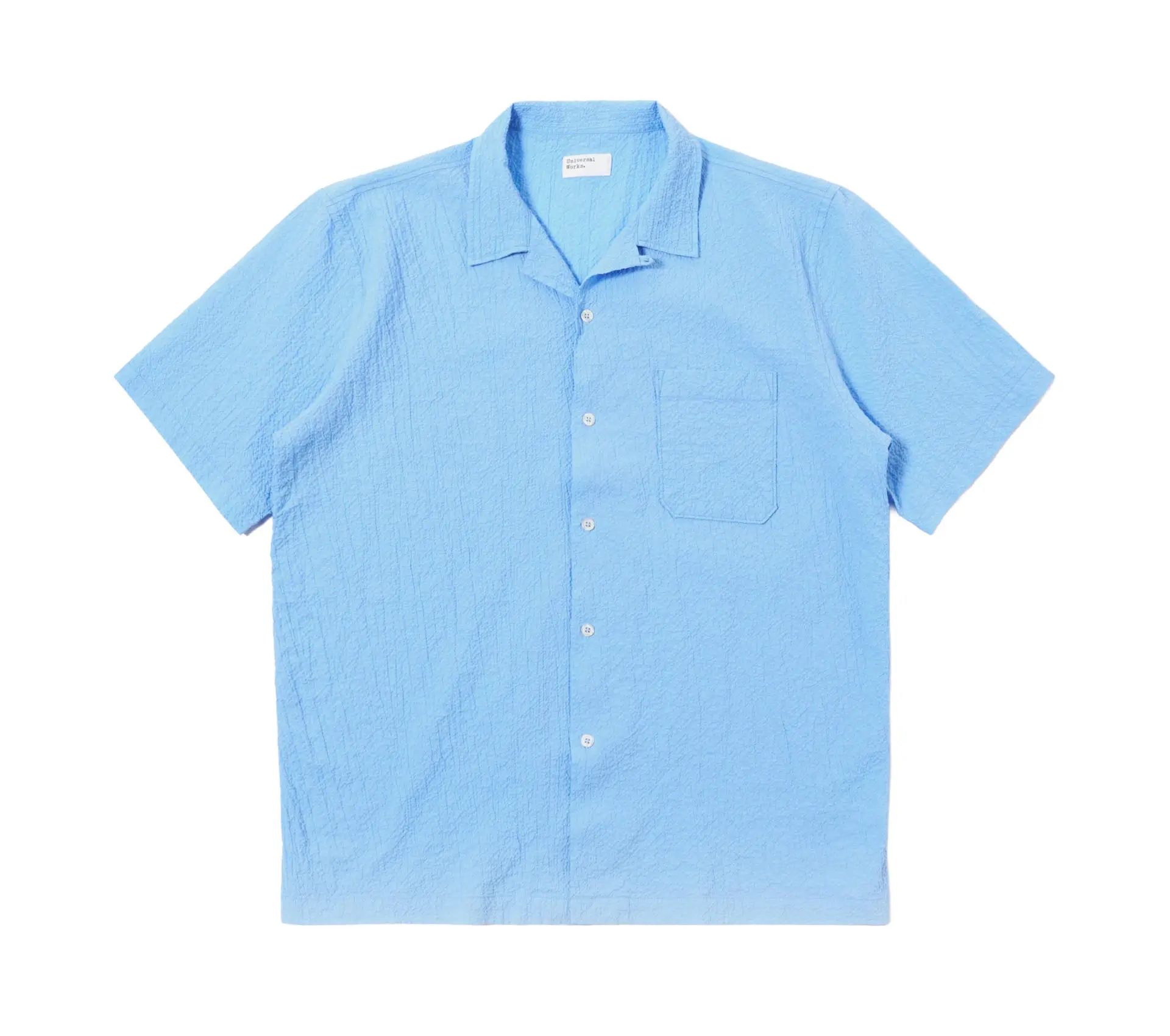Image #0 of Road Shirt Seersucker Shirting Sky Blue