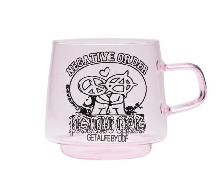 Glass Coffee Cup Pink