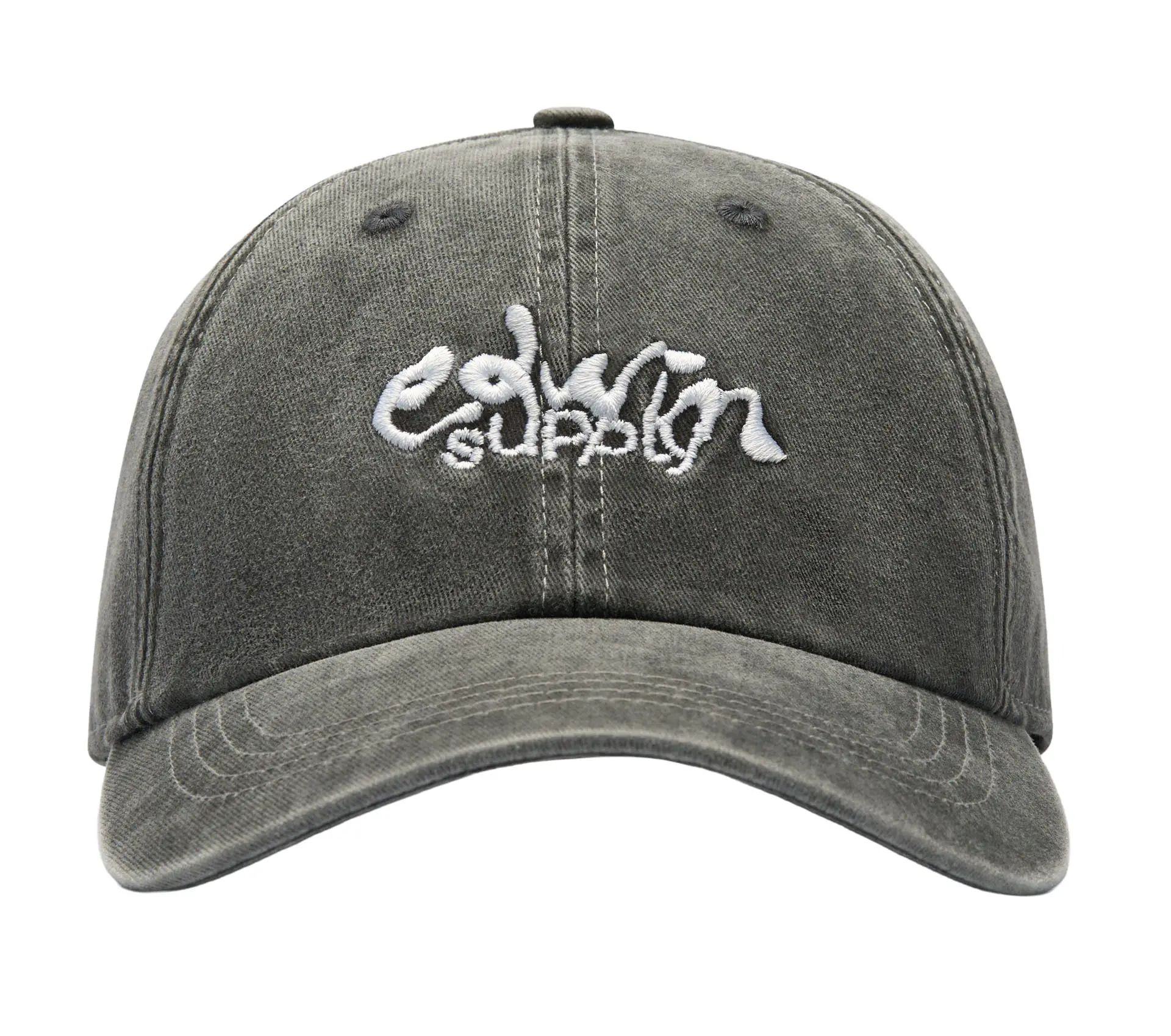 Image #0 of Soft Washed 6 Panel Cap Black