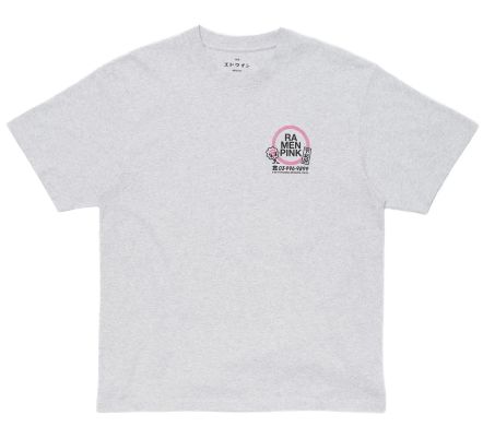 Ramen Pink T-Shirt Grey Marl