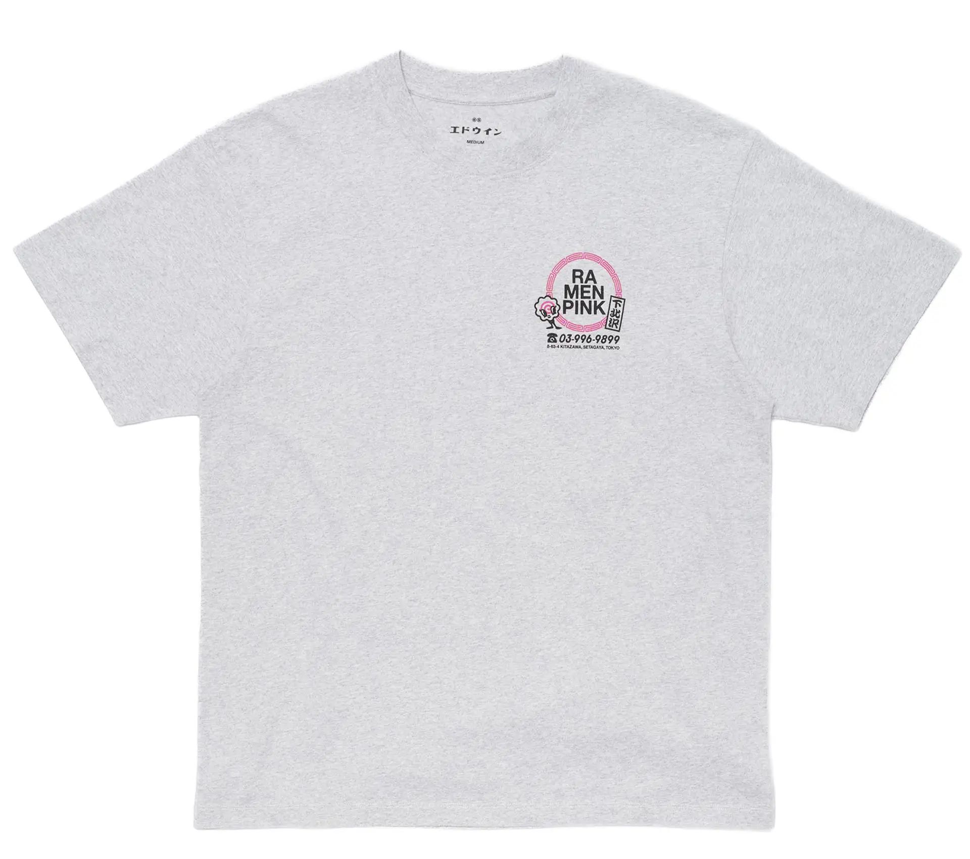 Image #0 of Ramen Pink T-Shirt Grey Marl