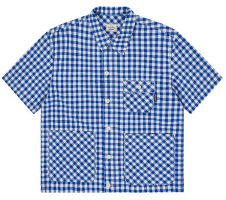 Gingham Check Linen Half...