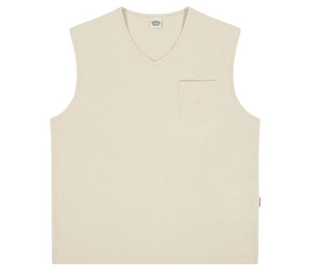 Woven Cotton Vest Cream