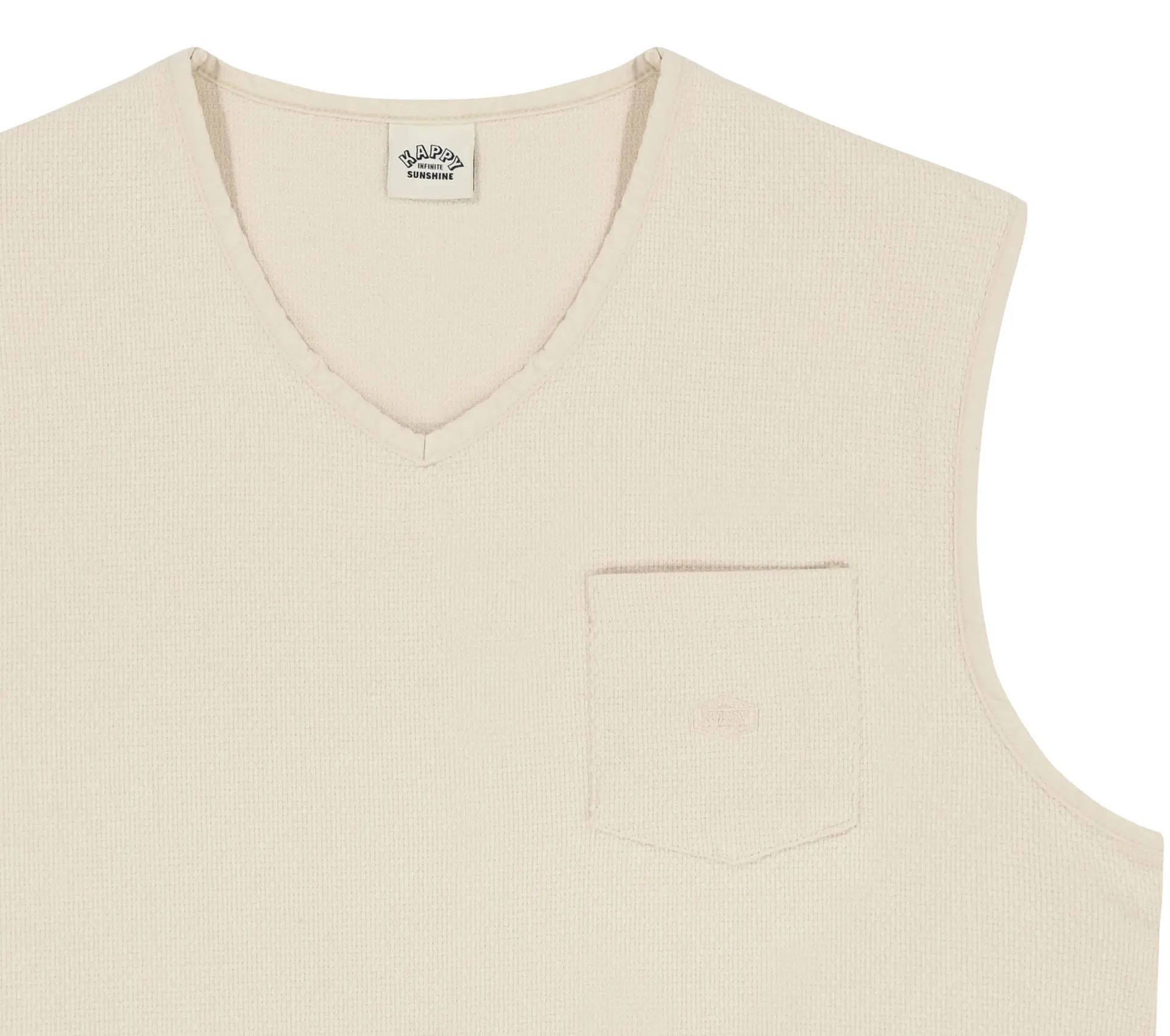 Image #1 of Woven Cotton Vest Cream