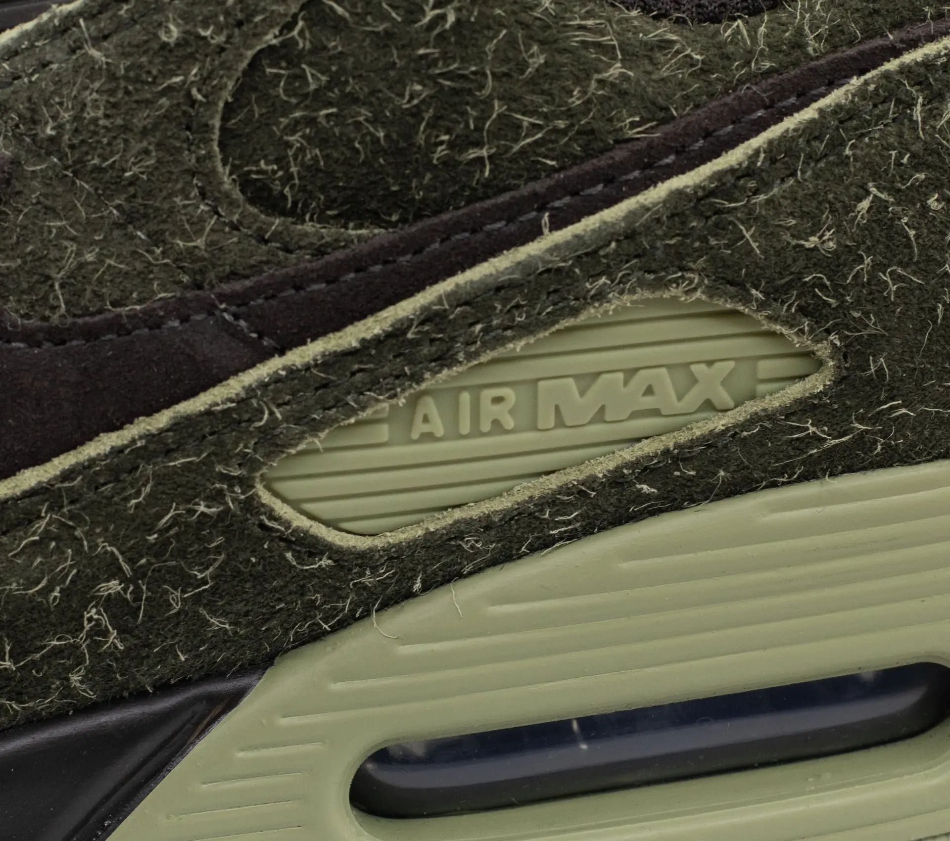 Image #3 of Air Max 90 Premium "Hairy Green Suede"