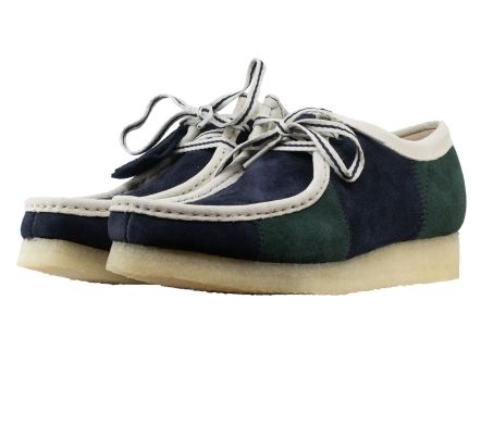 Wallabee Blue / Green Stripe