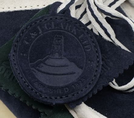 Wallabee Blue / Green Stripe