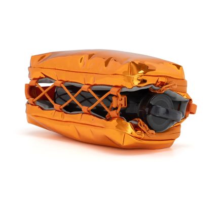 Bottle Sacoche Medium Orange Metallic Mirror